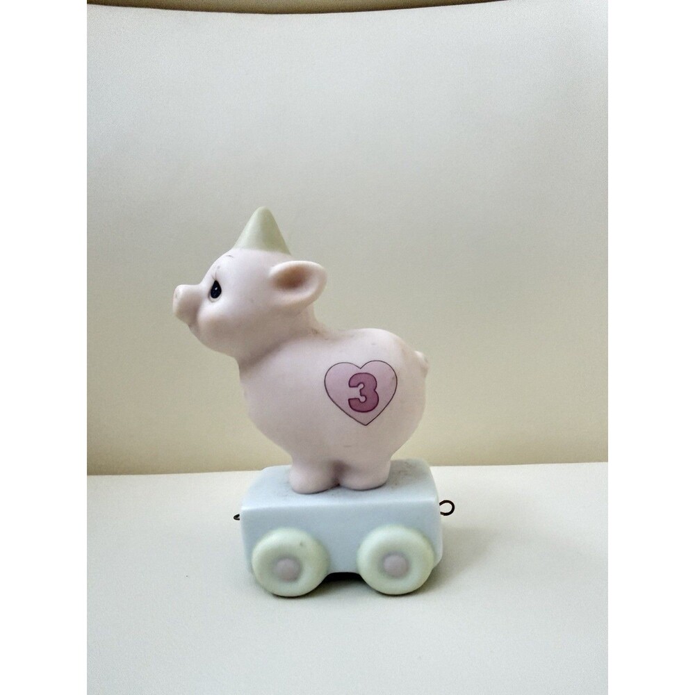 Precious Moments 3rd Birthday Train Figurine Heaven Bless Your Special Day